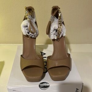 Aldo Women's Tan High Heel Sandals Brand New